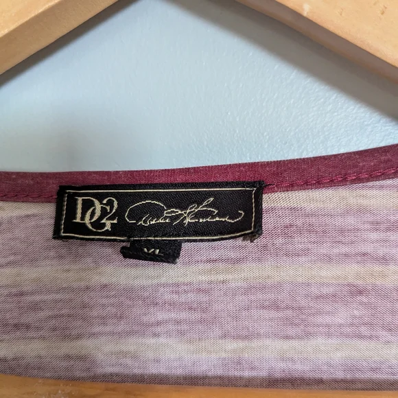 Diane Gilman Burgundy and Animal Print Women's XL Blouse - Picture 2 of 6